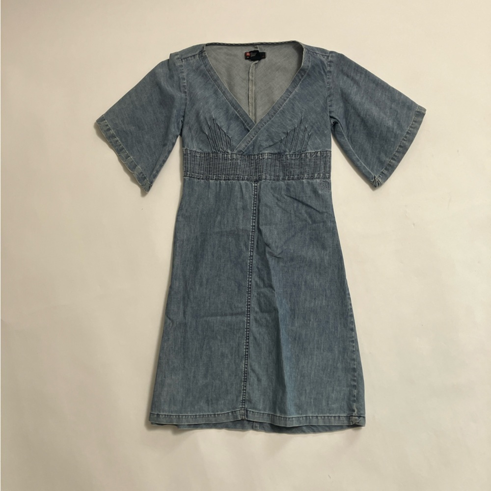DIESEL tie back denim dress - Picture 1 of 5